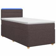Letto box spring con materasso Marrone Scuro 90 x 200 cm 3452327