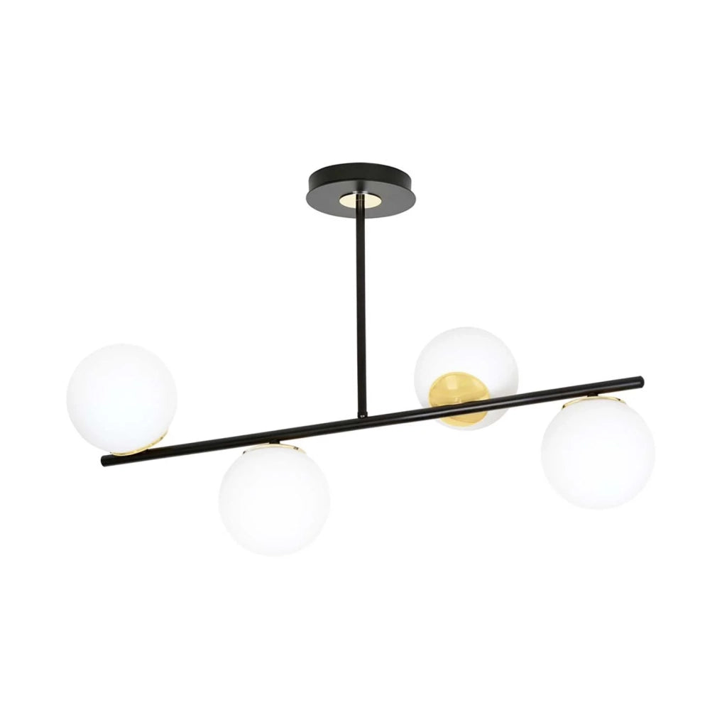 Plafoniera Contemporaneo Vishnu Acciaio Nero 6 Luci E14 Ip20