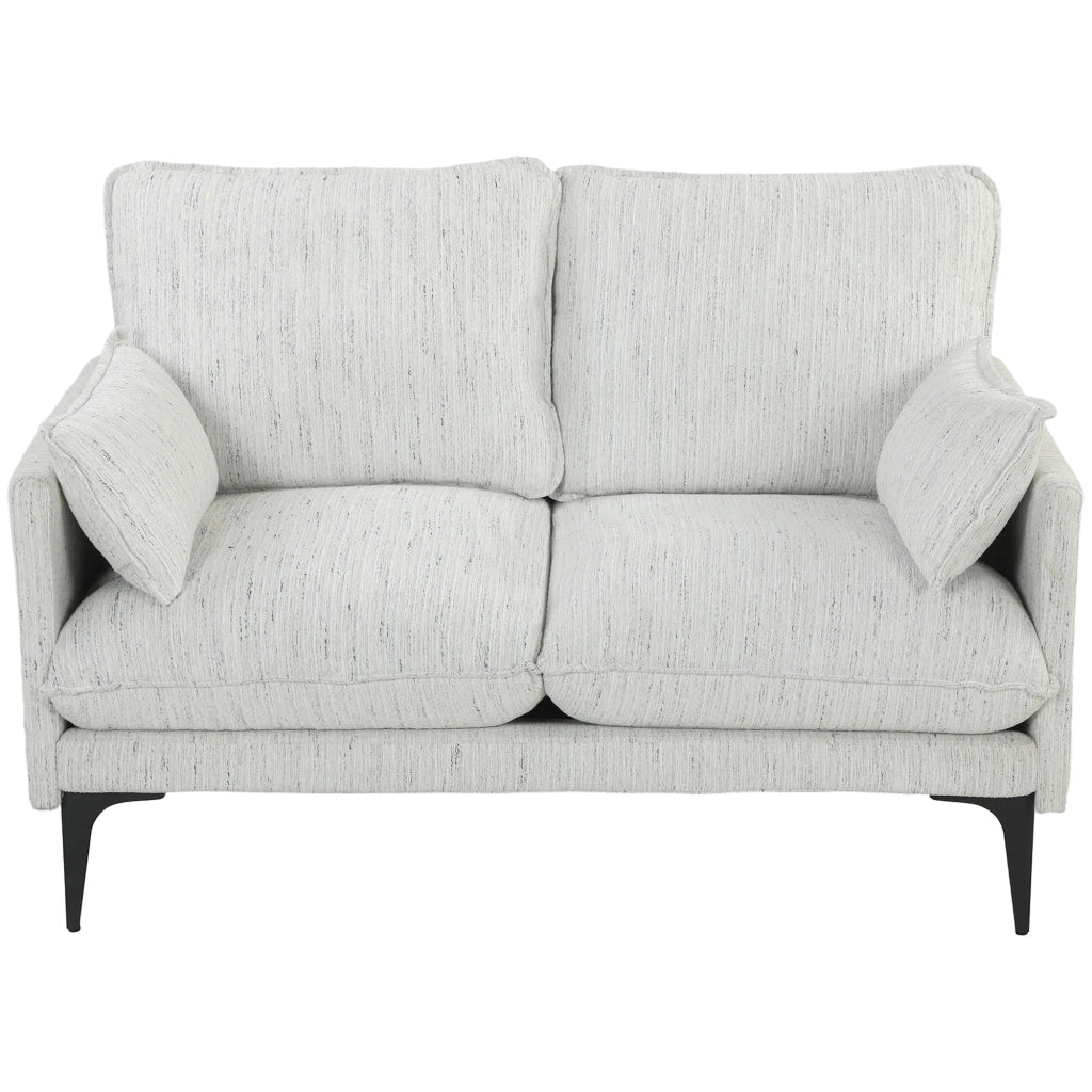 Divano 2 Posti in Tessuto ¨C zephmum ¨C Bianco 131x78x83 cm