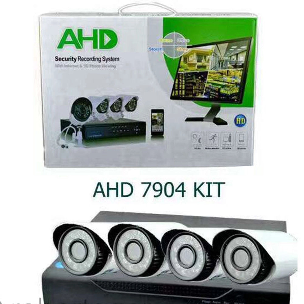 Trade Shop - Kit Dvr Ahd Videosorveglianza Ir 4 Canali 3g Smartphone Telecamere Ir Hdmi 7904 -