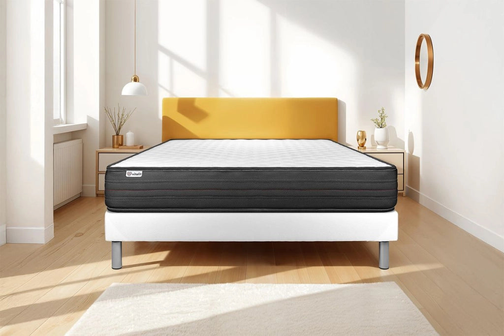 Letto con materasso VITALPOWER 160 x 190 cm Rete kit Bianco