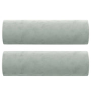 Cuscini Decorativi 2 pz Grigio Chiaro ?15x50 cm in Velluto CFW9350374