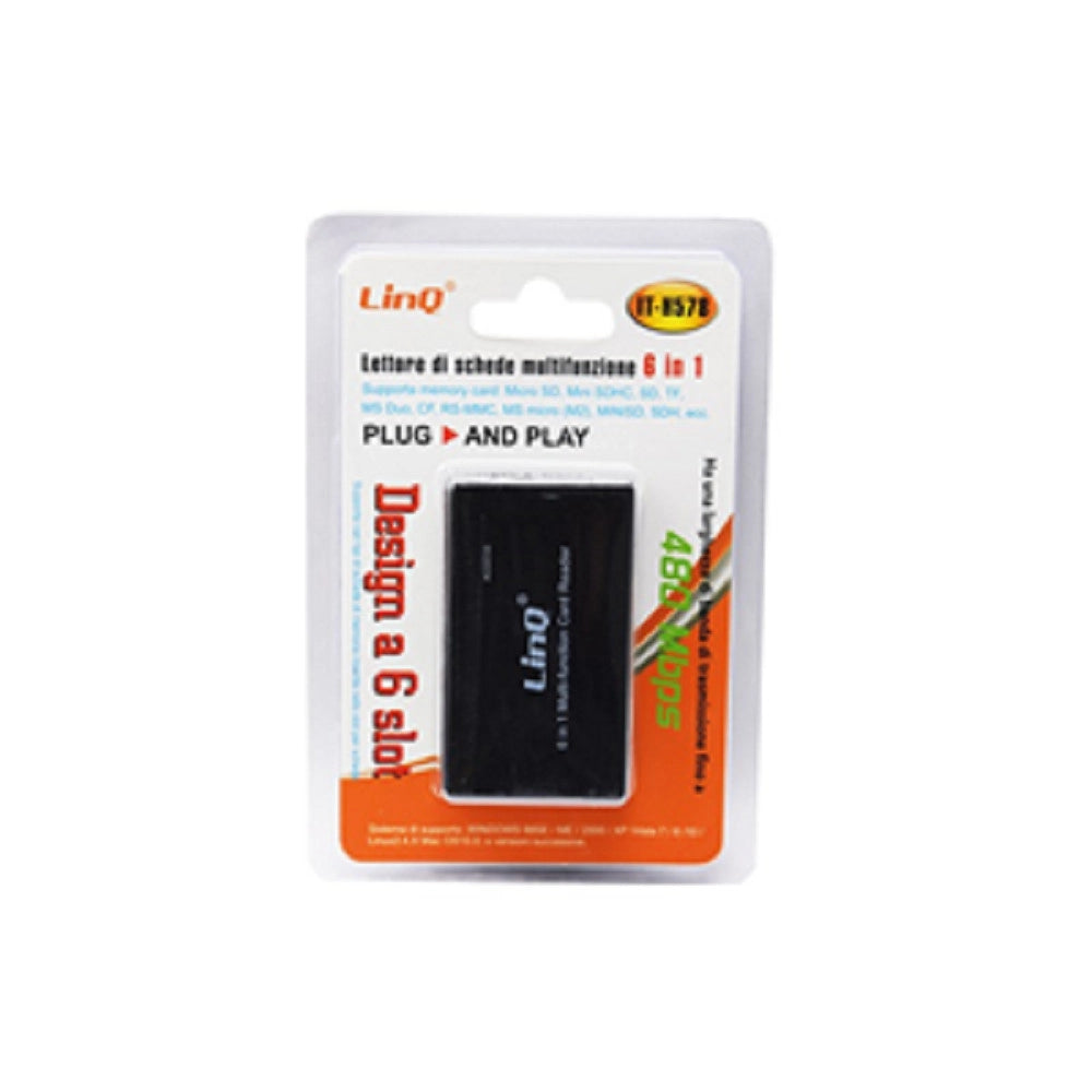 Trade Shop - Lettore Schede Di Memoria Memory Card 6in1 Sd Tf Micro Sd Rs-mmc It-h578 Esterno -