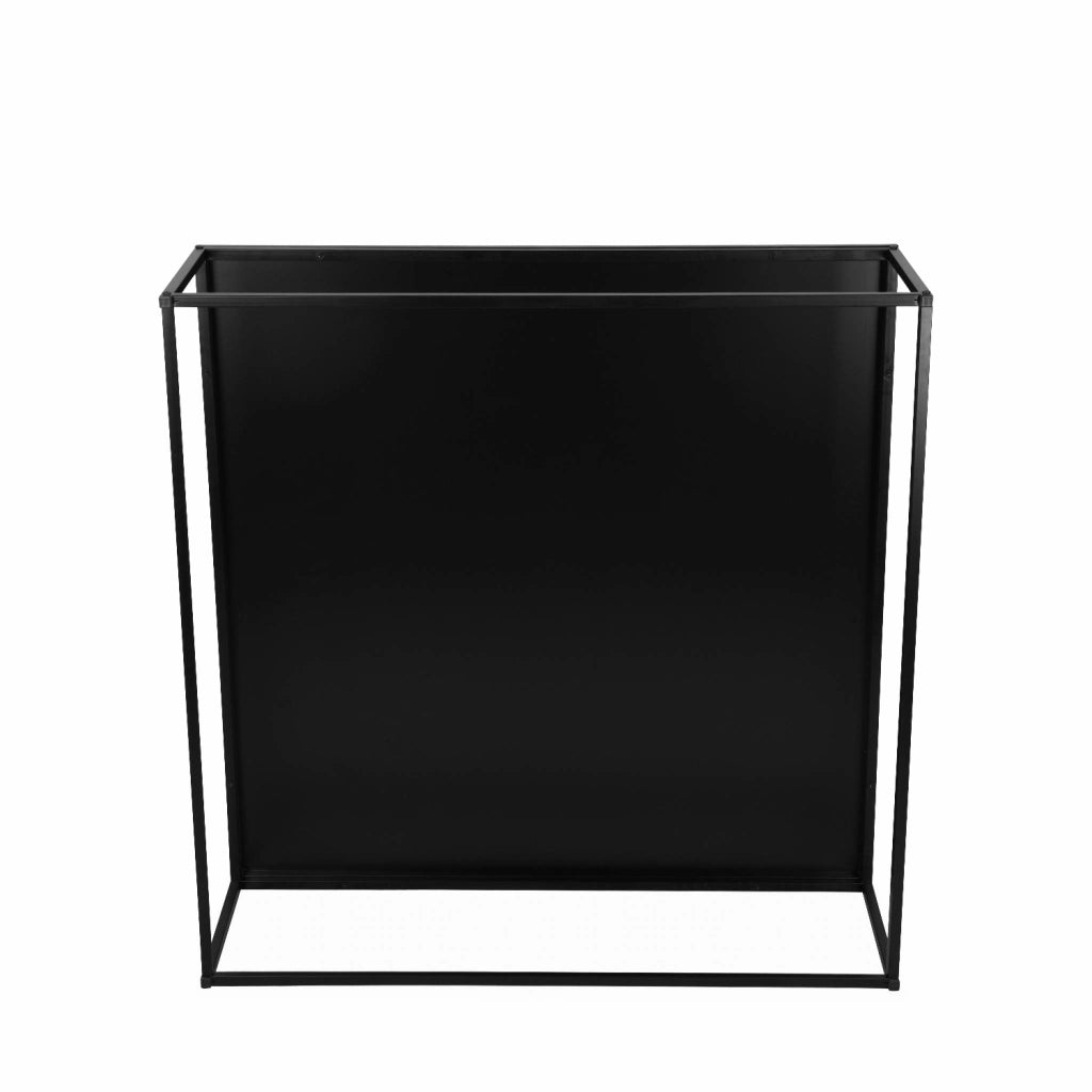 Tavolino basso in metallo nero, nero