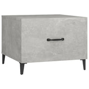 Tavolino da salotto | Tavolino da caff¨¨ | Tavolino da Soggiorno Gambe in Metallo Grigio Cemento 50x50x40 cm