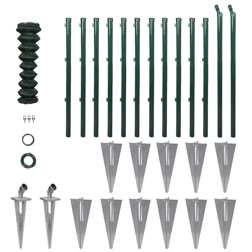 Recinzione a Rete con Pali e Spuntoni in Acciaio 0,8x25 m cod mxl 59768