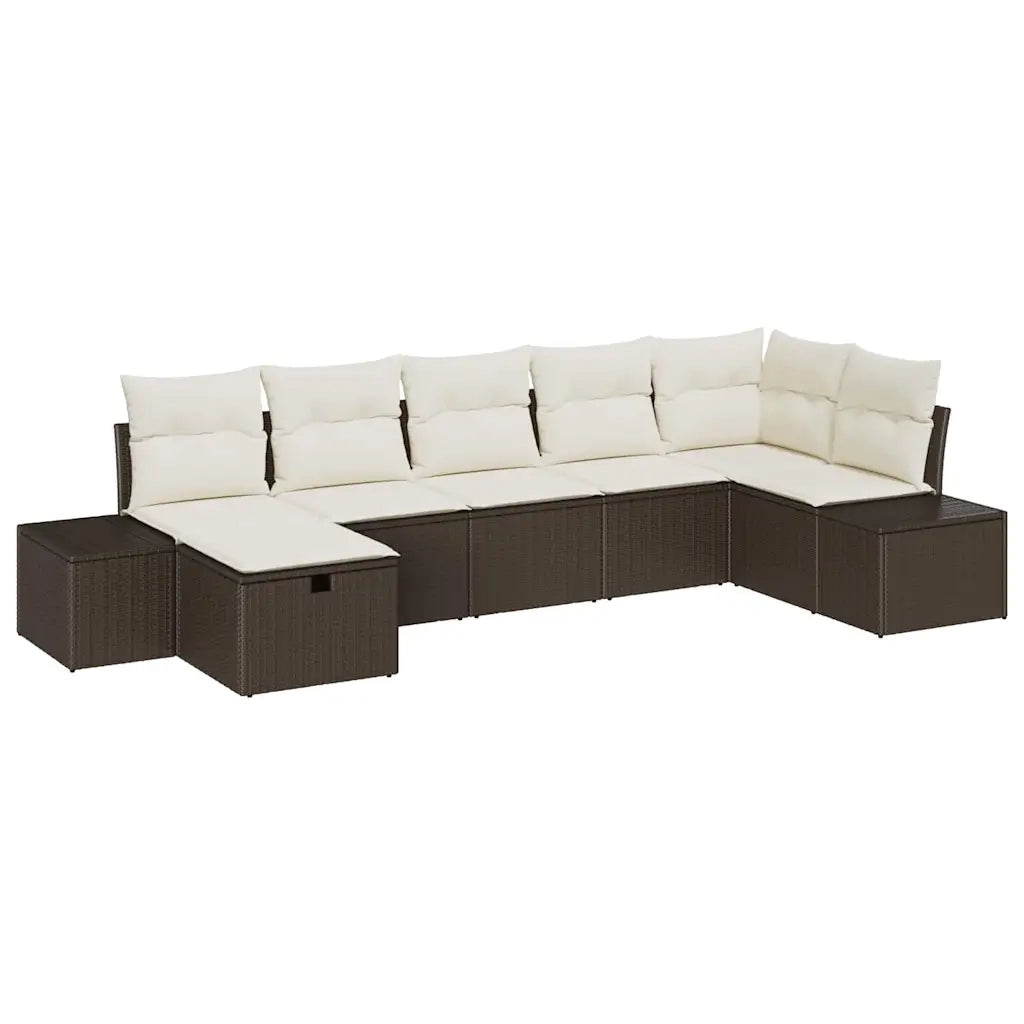 Set di divani con cuscino 7 pcs polyrattan