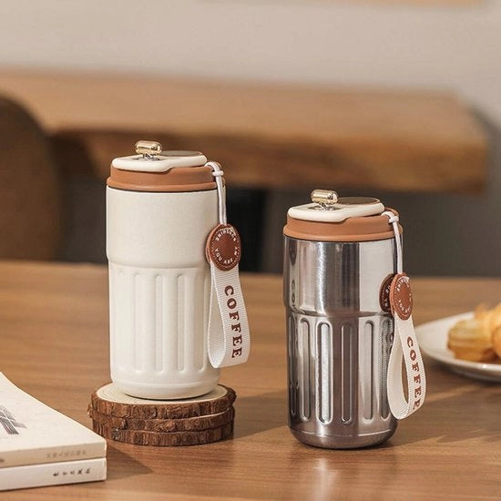 Moka termica intelligente con display a LED - Tazza in acciaio inossidabile per bevande calde resistente alle macchie