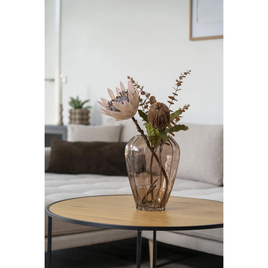 Vaso Decorativo Cactus, Marrone, Vetro, 22x22x29 cm