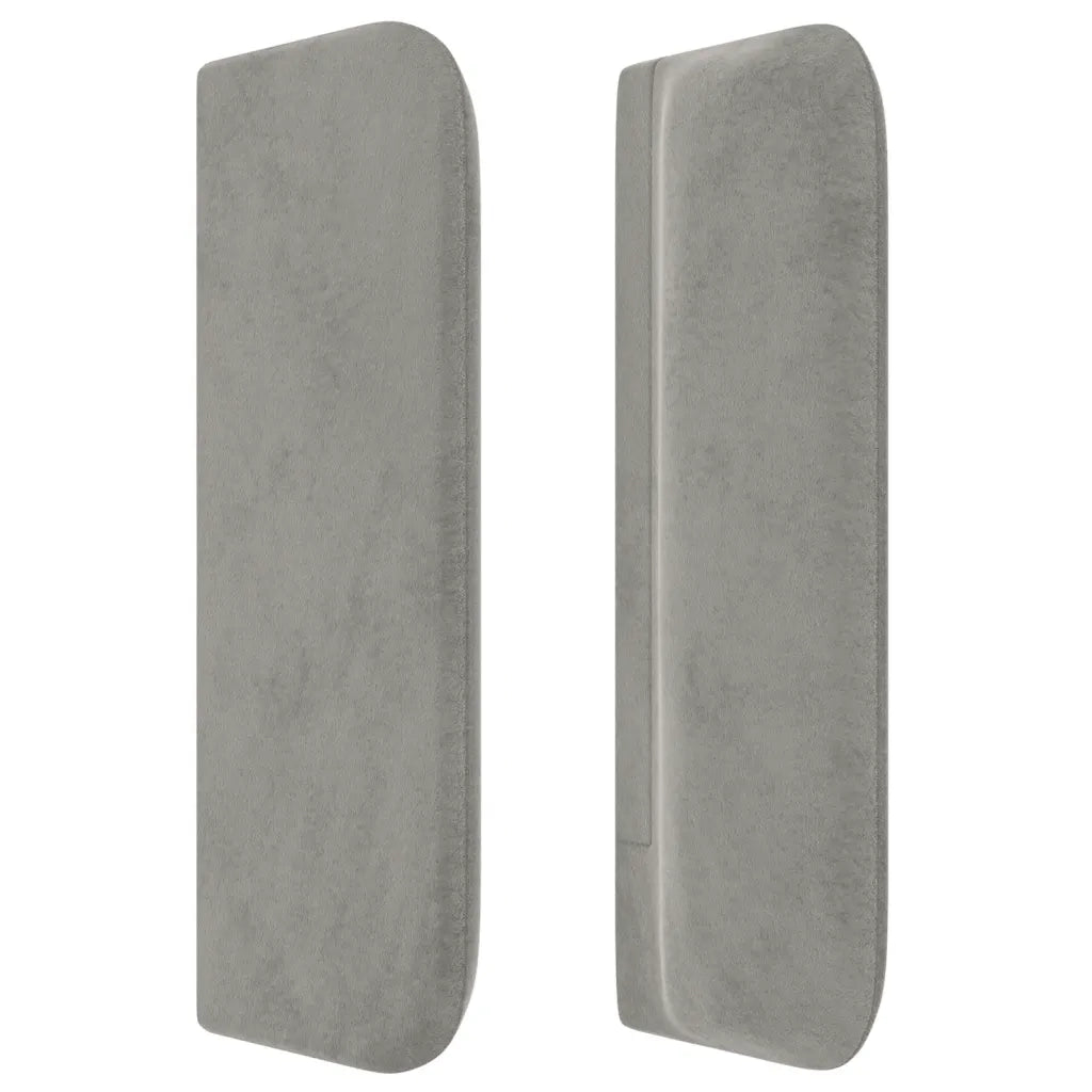 Testiera ad Orecchio Grigio Chiaro 83x16x78/88 cm in Velluto 3119134