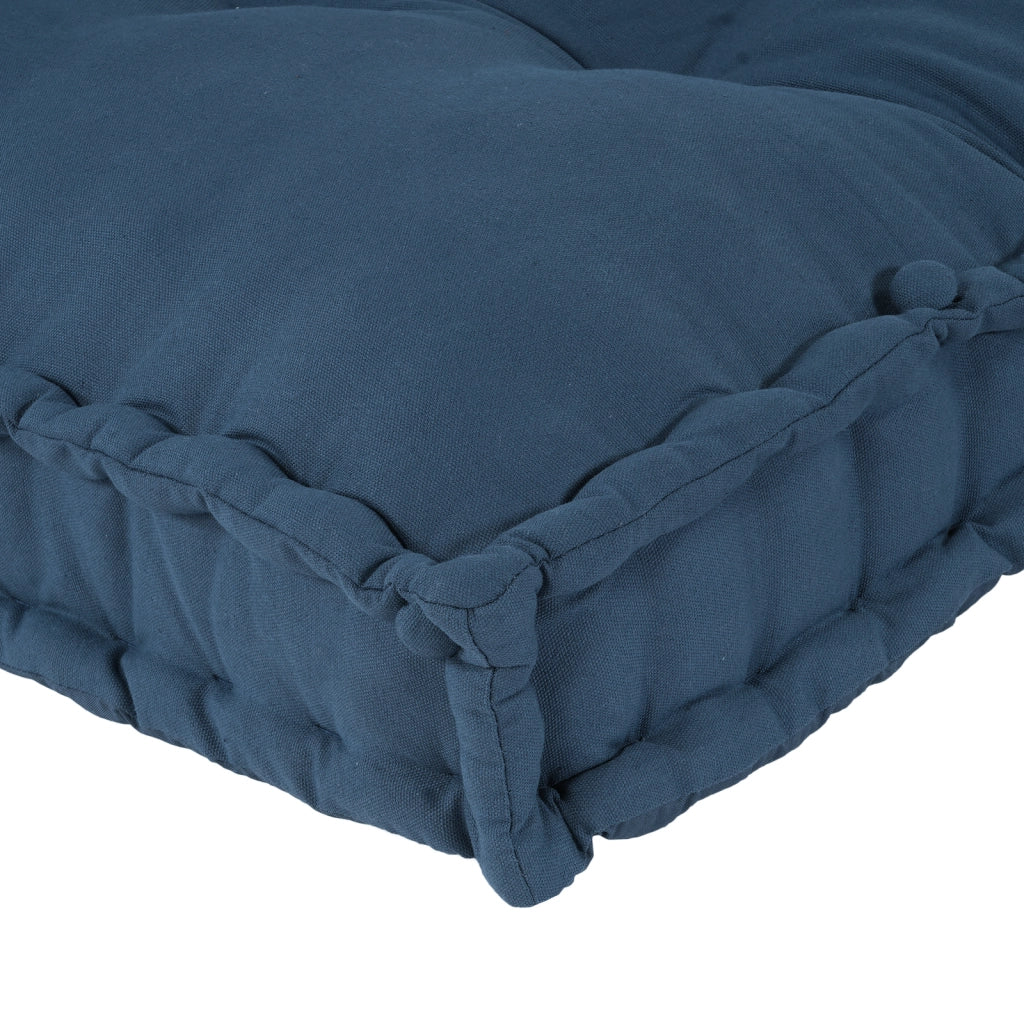 Cuscino per Divano Pallet con Supporto per Braccia e Schiena - Tessuto Blu