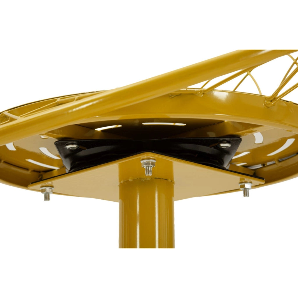 Sgabello bar Clox in metallo color senape