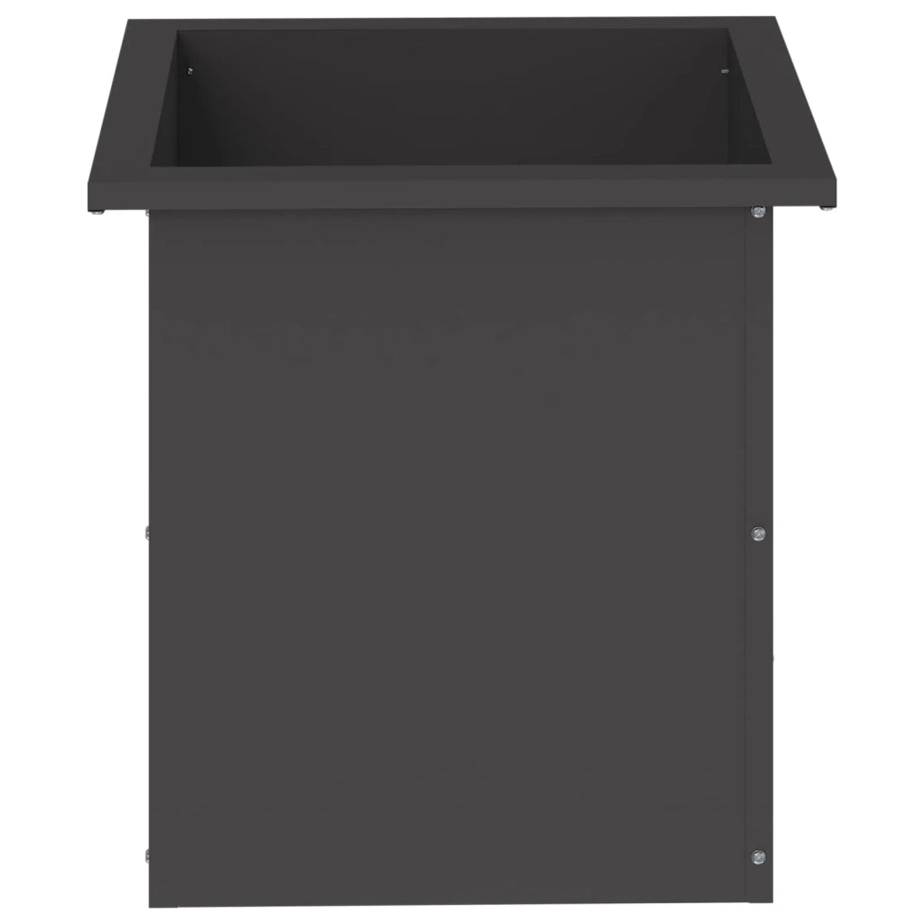 Fioriera da giardino con LED 2 pz Nero 40 x 40 x 40 cm Acciaio 8008127
