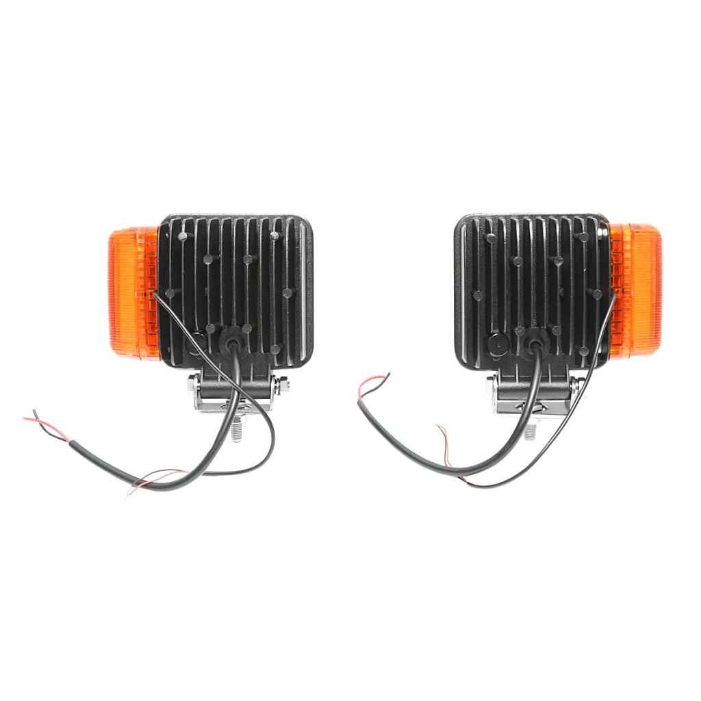Set di lampade LED tipo faro con segnalazione destra e sinistra, 16 LED, 12-24V, dimensioni 139x128x57mm, Breckner Germany