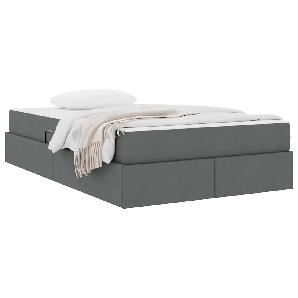 Letto con contenitore e materasso Grigio scuro 120 x 200 cm 3399653