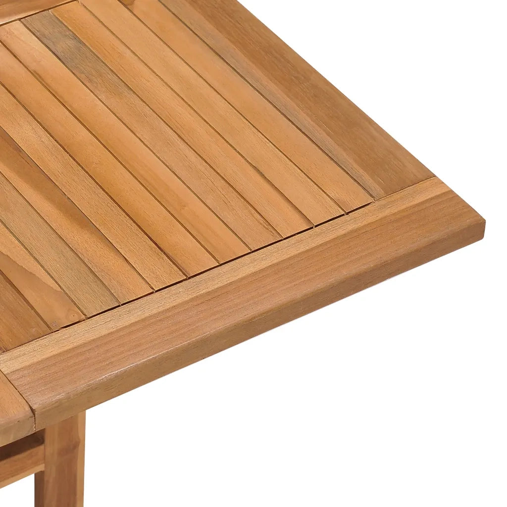 Tavolo da Giardino | Tavolino da esterno Pieghevole 90x90x75 cm in Massello di Teak