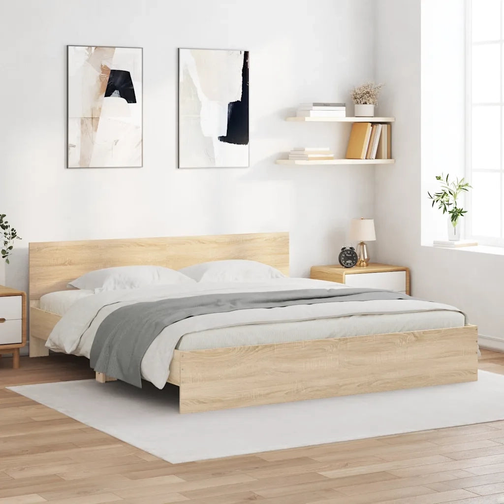 Giroletto con Testiera Rovere Sonoma 160x200 cm