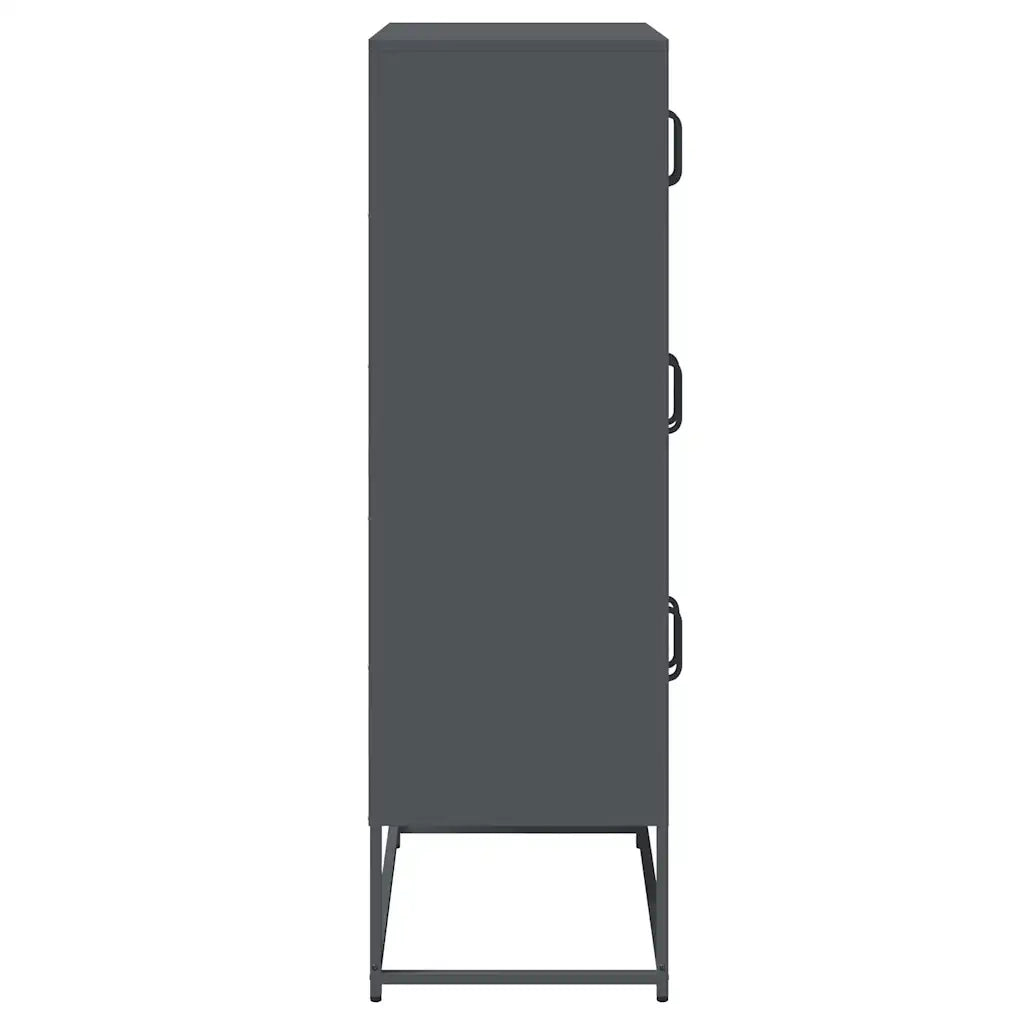 vidaXL Credenza Antracite 68x39x123 cm Acciaio