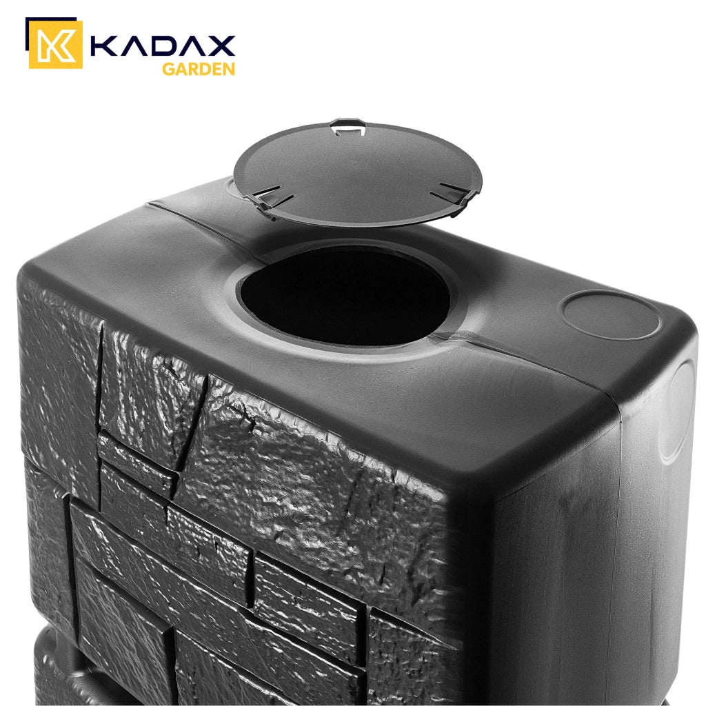 Serbatoio per acqua piovana KADAX da 350 litri, contenitore per acqua piovana con rubinetto.