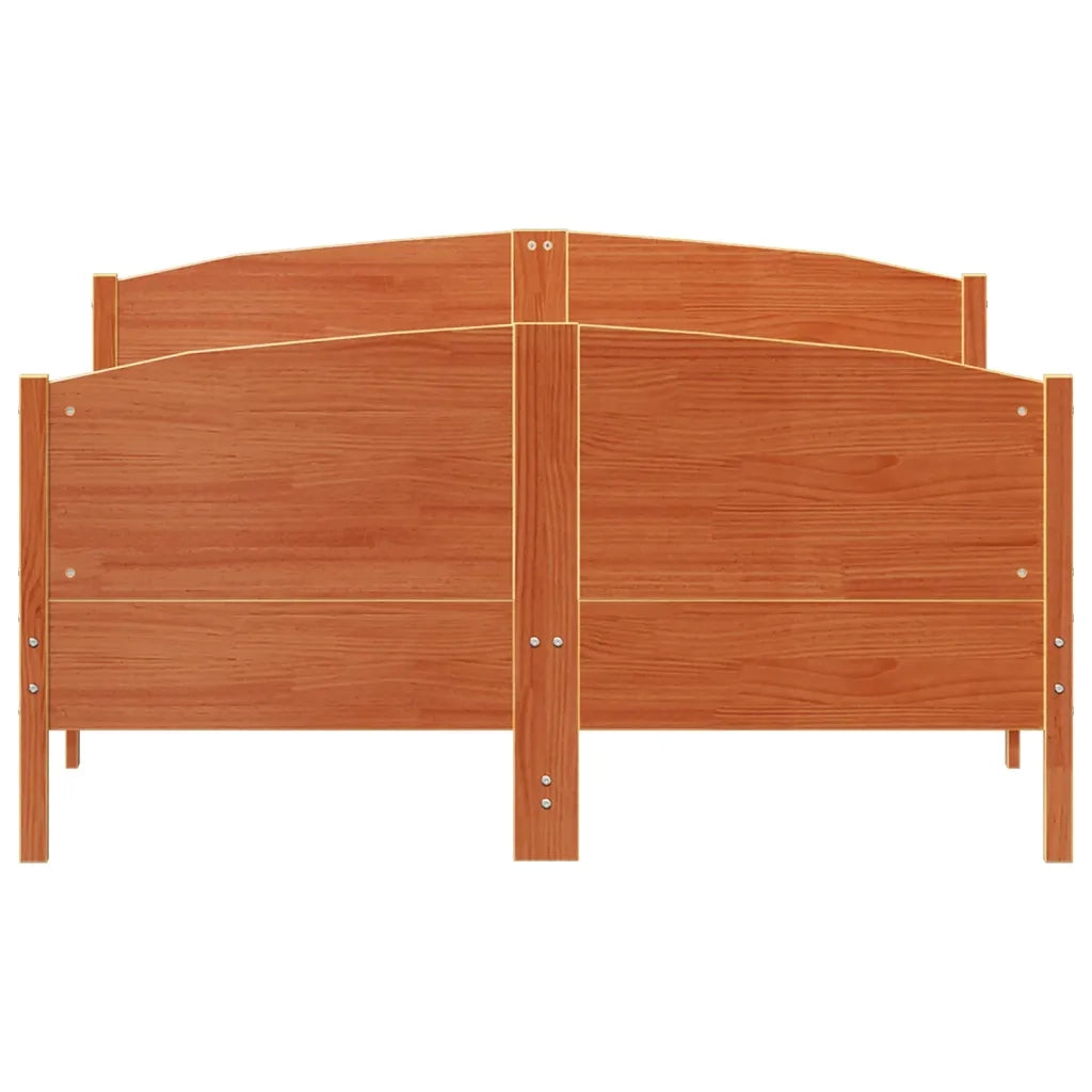 Giroletto senza Materasso Marrone Cera 150x200 cm Legno di Pino 3216172