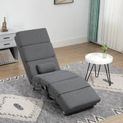 Poltrona relax con funzione massaggio, schienale alto, telecomando cablato, grigio scuro