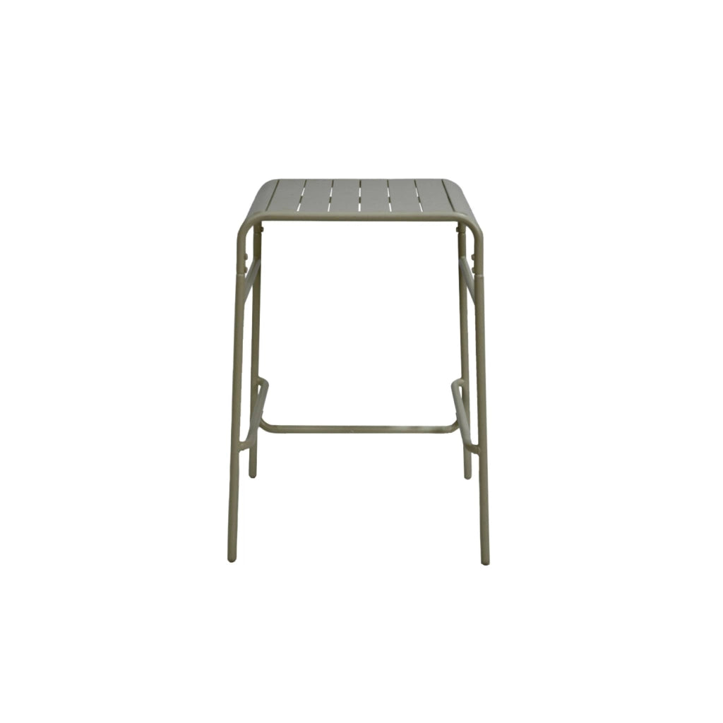 Tavolo da giardino in metallo 2 posti, 70cm, verde kaki