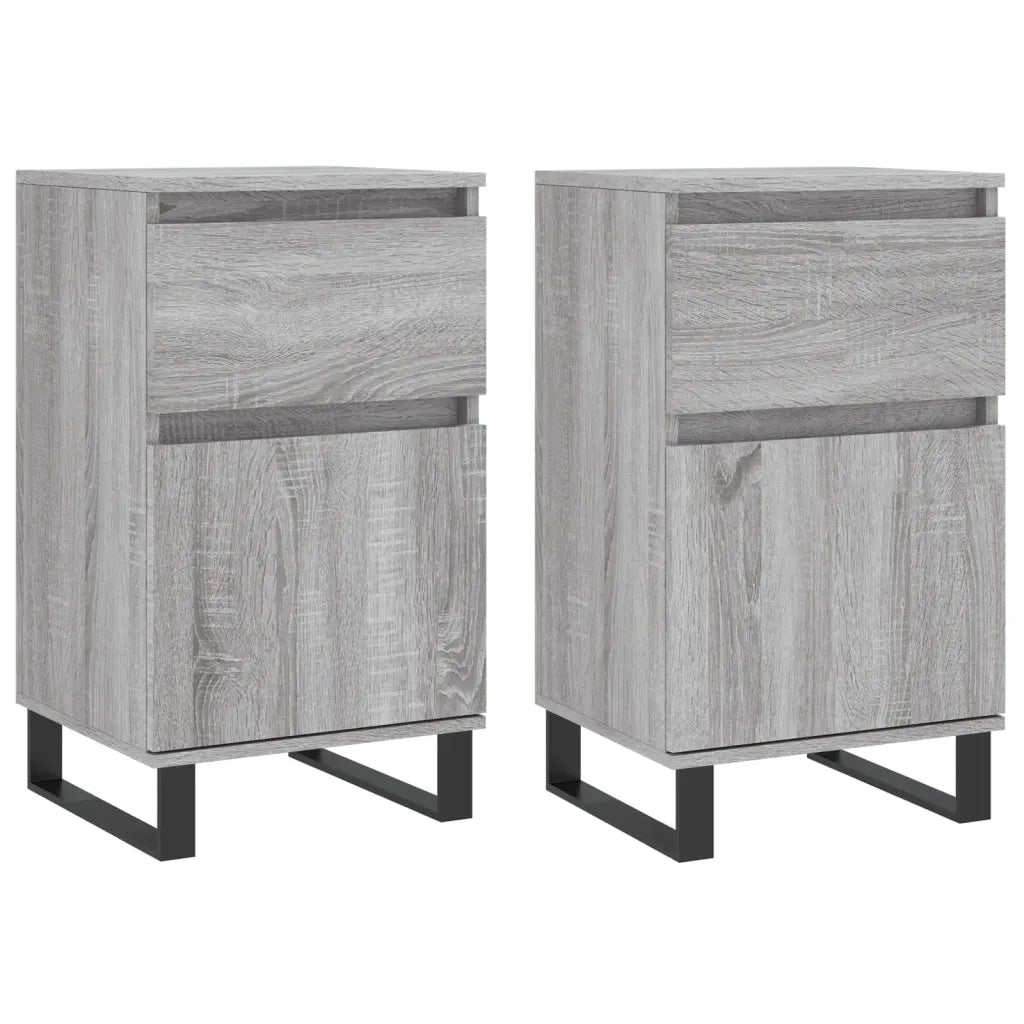 Credenze 2 pz Grigio Sonoma 40x35x70 cm in Legno Multistratocod mxl 128572