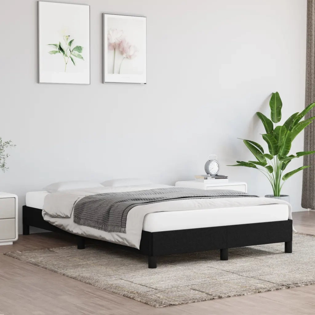 Giroletto senza Materasso-Struttura Letto Nero 120x200 cm Tessuto 635682