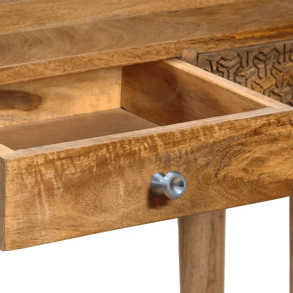 Tavolo Consolle in Legno Massello di Mango 102x30x79 cm 246976
