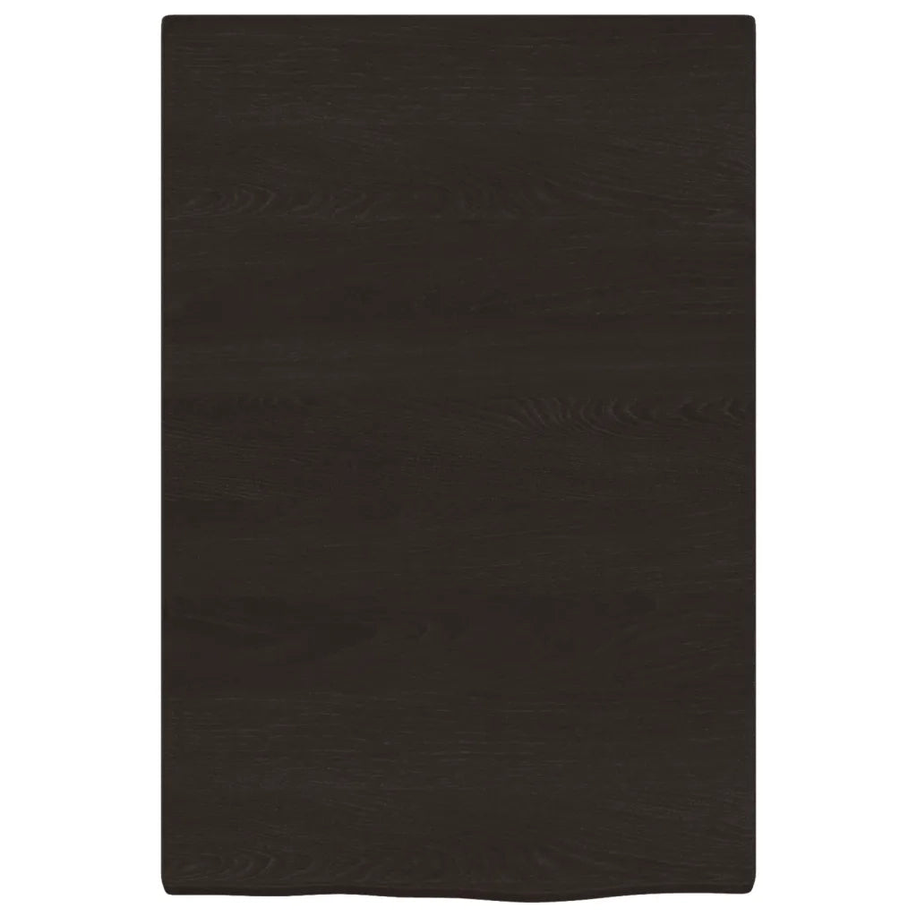 Ripiano Muro Marrone Scuro 40x60x2 cm Massello Rovere Trattato 363755