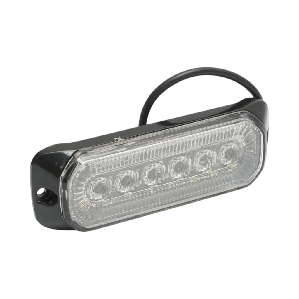 Luce stroboscopica laterale LED 12-24V bianca 9 funzioni 132x46x19mm FR1287