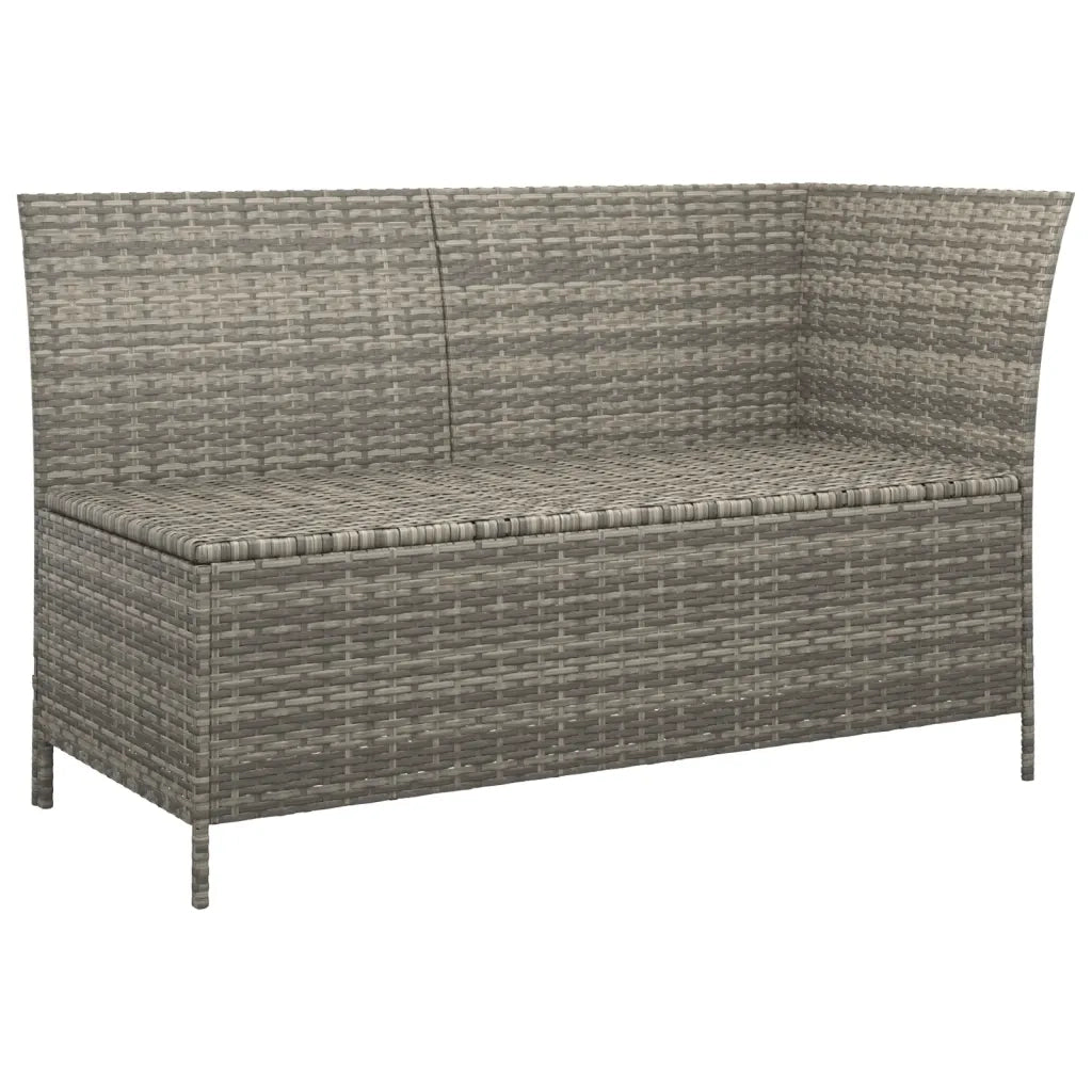 Set Divani da Giardino 3 pz con Cuscini in Polyrattan Grigio cod mxl 35615