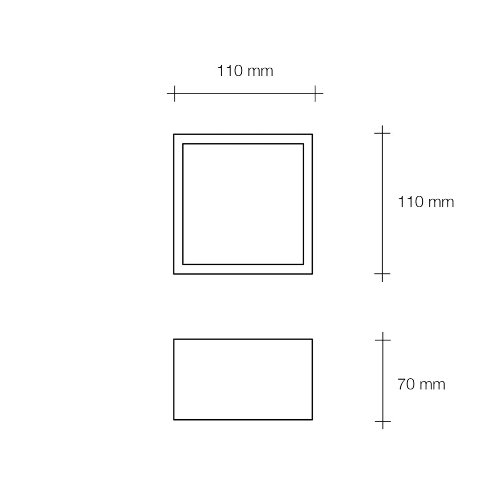 MYLASA lampada da soffitto 1 Luce Cubotto LM attacco  GX53 11x11cm