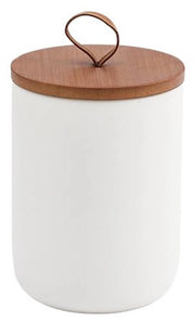 Ceramica moderna con coperchio, contenitore per zucchero, caffettiera, contenitore per alimenti per caffè in grani, zucchero, tè, spezie, ecc. (bianco, 800 ml)