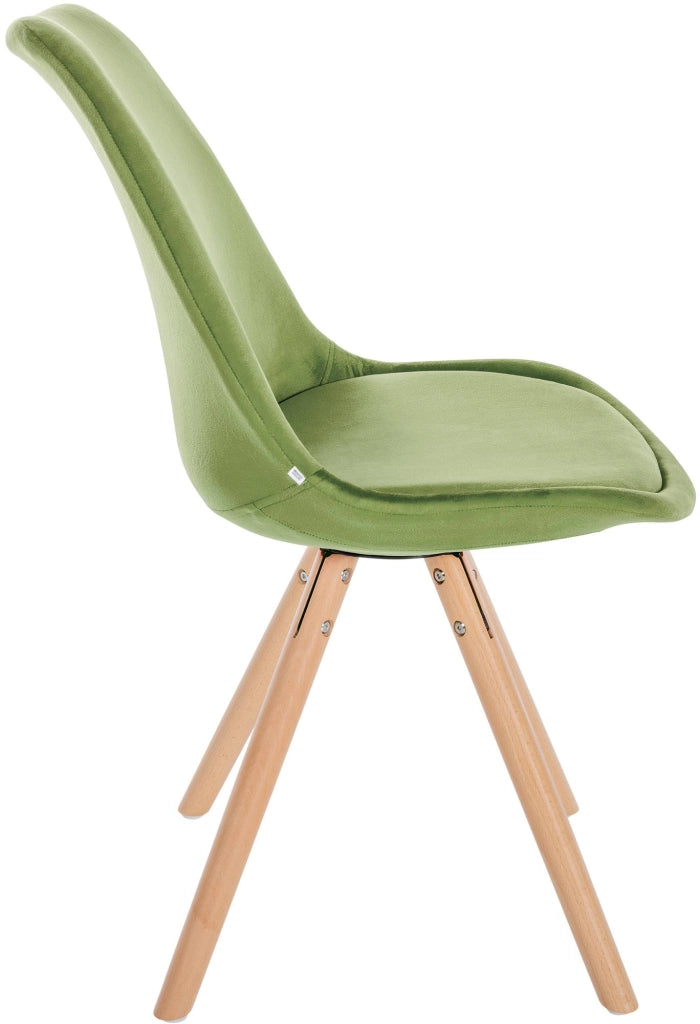 Sedia Sofia Velvet Verde chiaro,natura (rotondo)