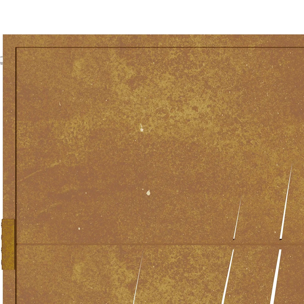 Cancello da Giardino 105x80 cm in Acciaio Corten Design Erba