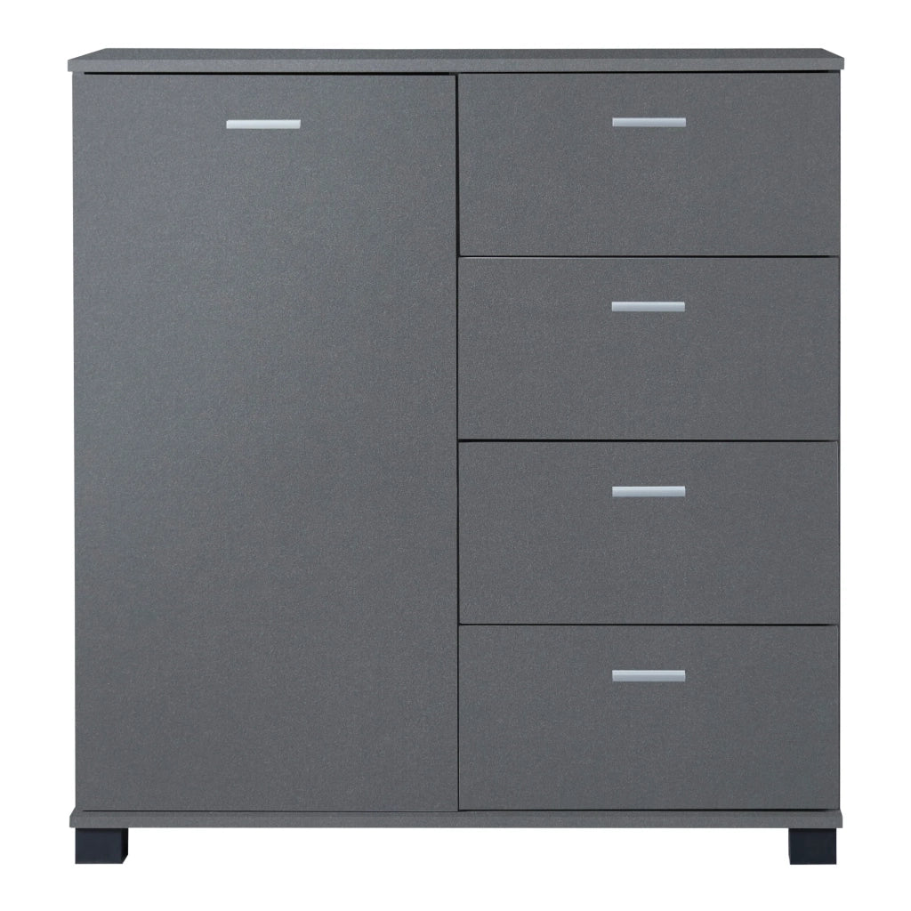 Scarpiera 84 x 80 x 28 cm grigio scuro 03_0007628