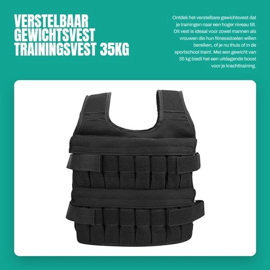 Vestito di protezione per peso 35kg - Flessibile - Antiscivolo - Resistentente allo shock - Materiale respirabile - Sacco di sabbia multipla - Vestito di protezione per peso