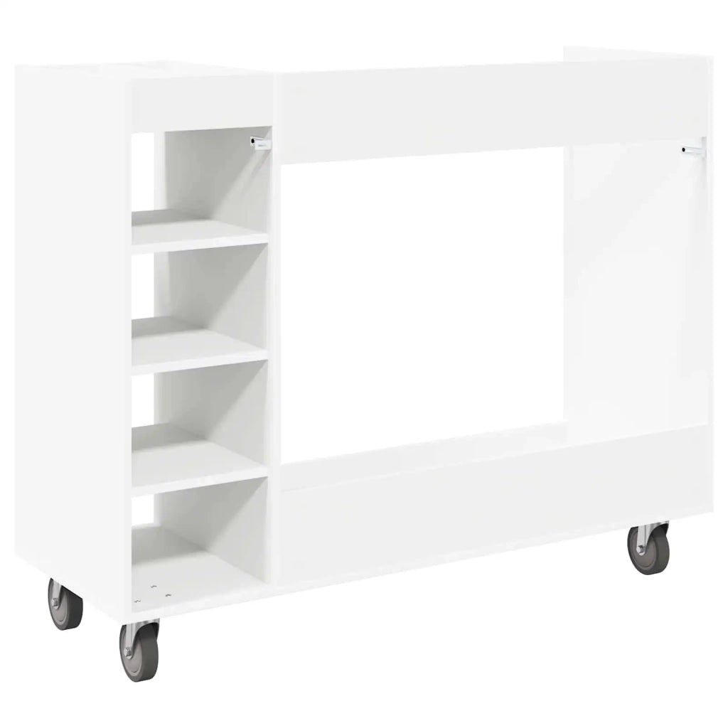 Armadio per Golf con ruota Tinta unita Bianco 120 x 45 x 98 cm
