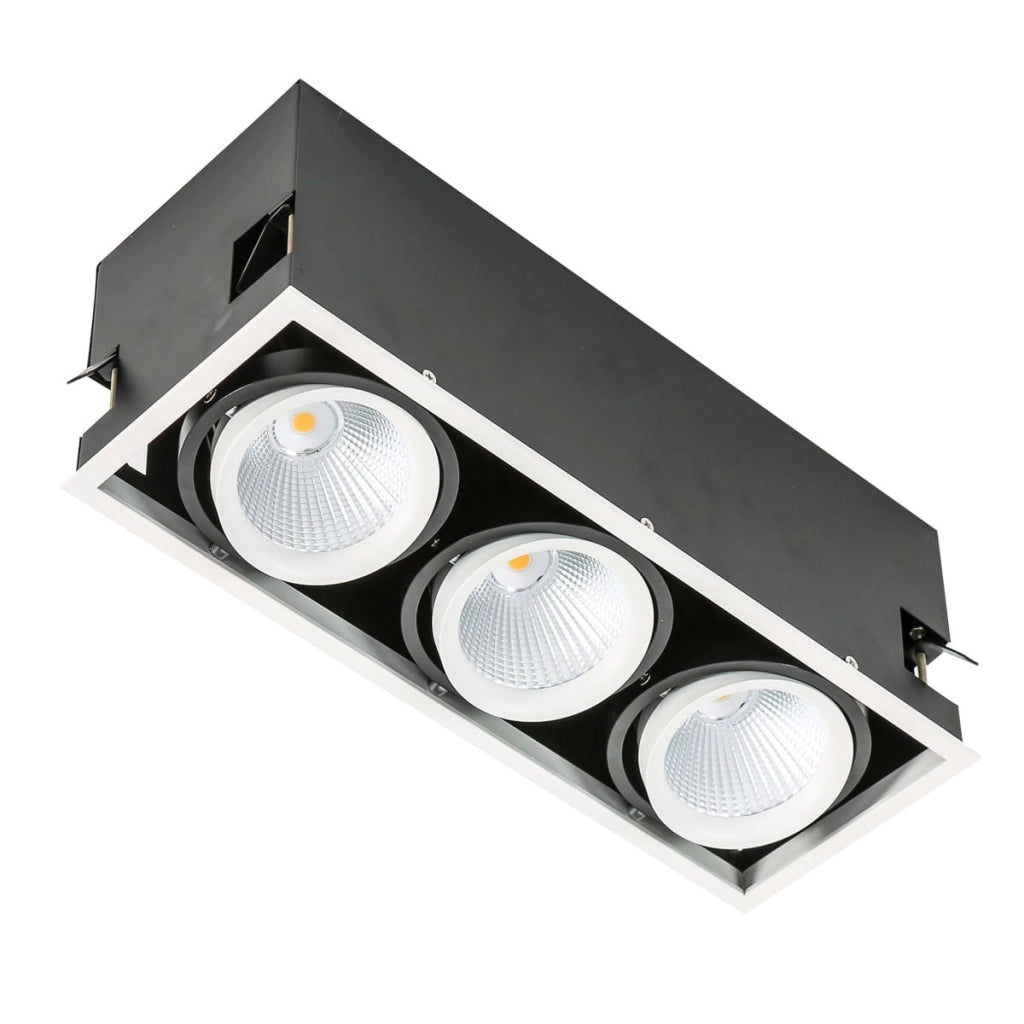 Faretto incasso Italux Vertico LED 3x18W 4000K bianco-nero