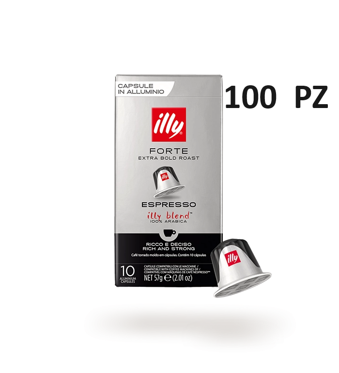 Caffè illy tostato forte in capsule compatibili - 10 confezioni da 10 capsule (100 capsule)  25452