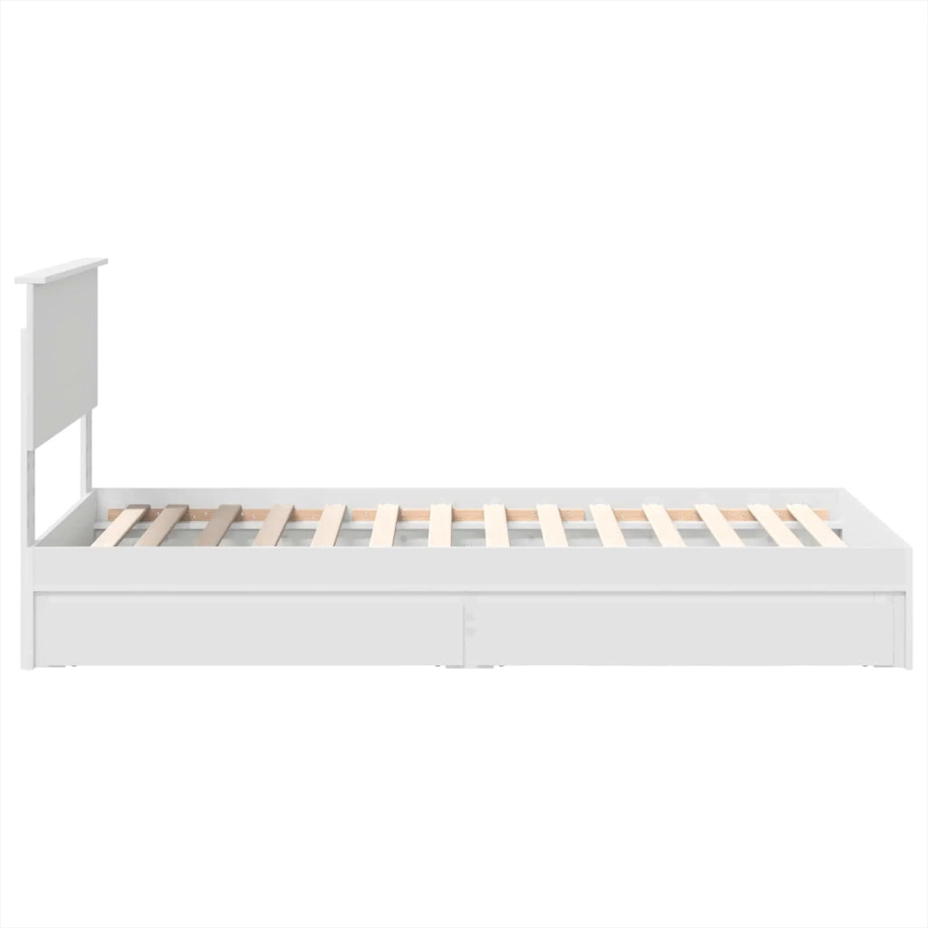 Letto con Contenitore Bianco 90 x 200 cm Legno multistrato 3408501