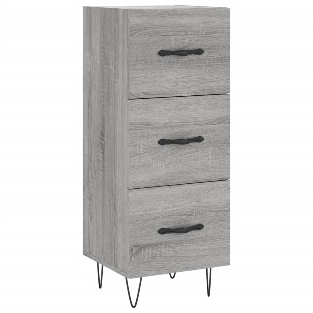 Buffet credenza cassettiera armadio mobile contenitore organizer cucina soggiorno salotto rovere Sonoma alto 34,5 x 34 x 180 cm legno ingegnerizzato grigio 02_0035309