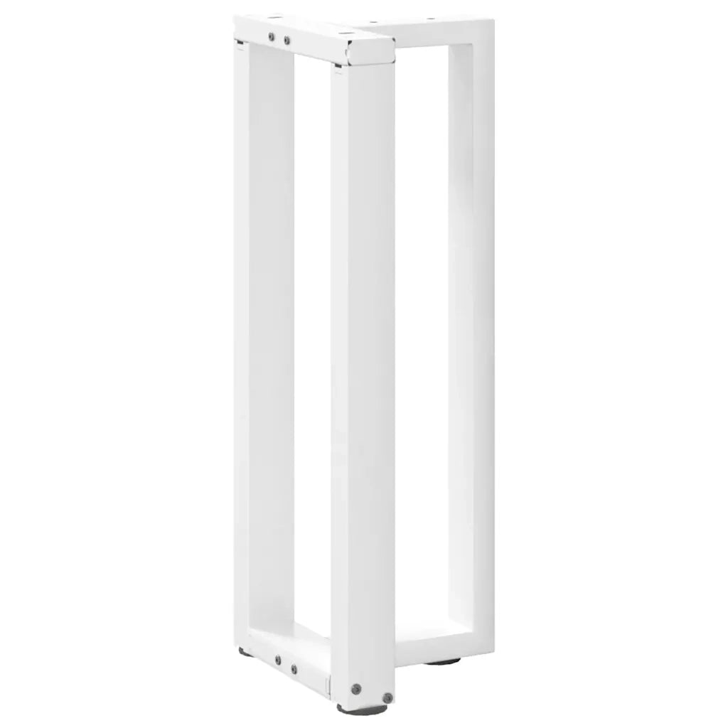 Gambe per Tavolo Consolle a Forma di T 2 pz Bianche 25x28x(72-73) cm Acciaio