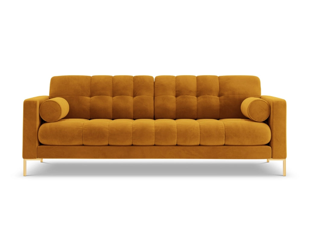 Cosmopolitan Design - Divano "Bali" 4 posti in velluto giallo 