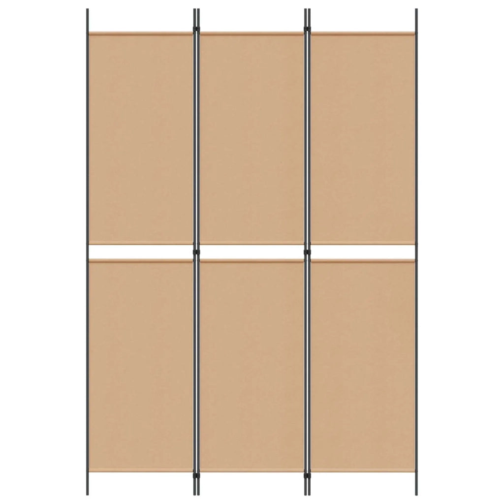 Pannello Divisorio a 3 Pannelli Beige 150 x 220 cm Tessuto 42039223