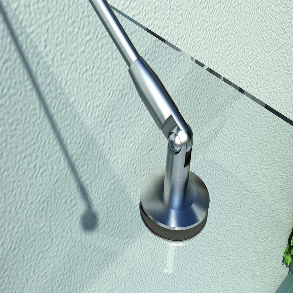 Vordach in Vetro Temperato e Acciaio Inox ¨C Zephmum ¨C 200x90cm