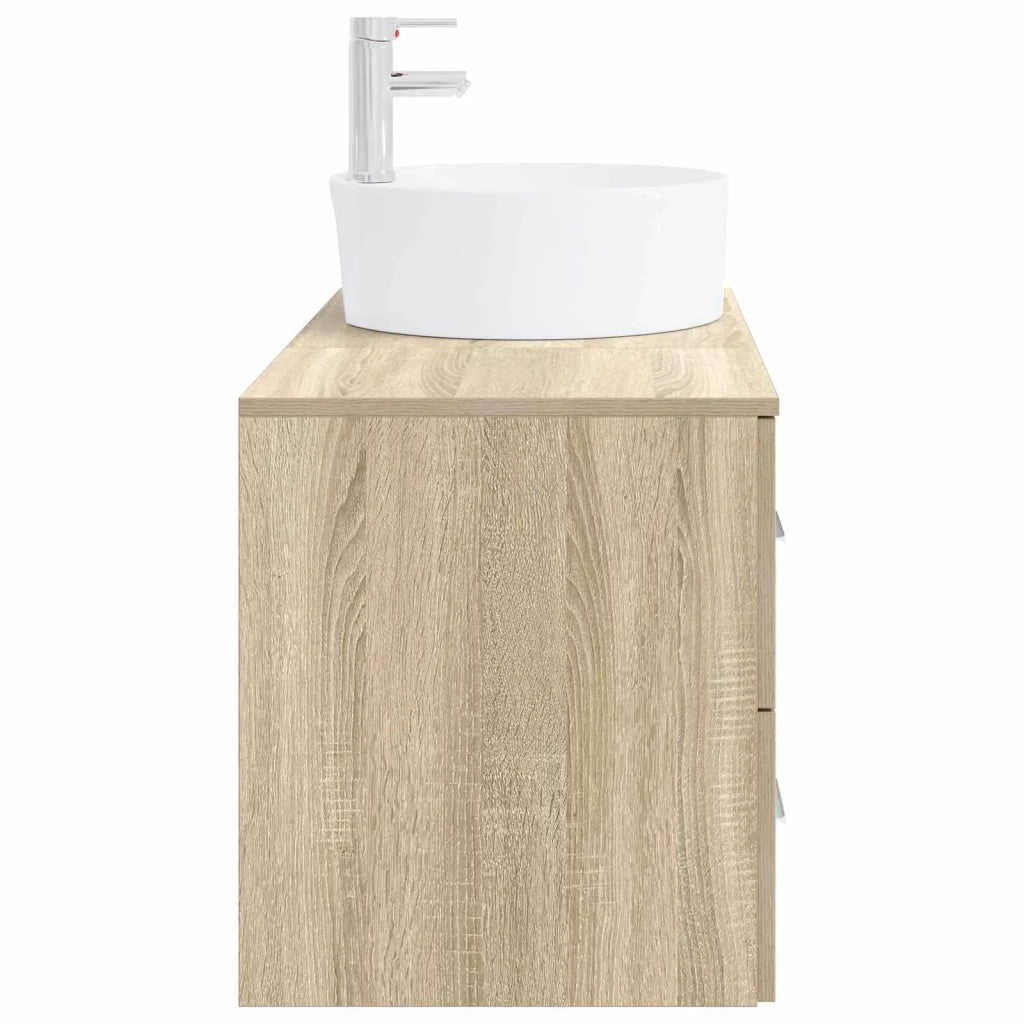 Set di mobili per il bagno 2 pz Rovere Sonoma 3403986