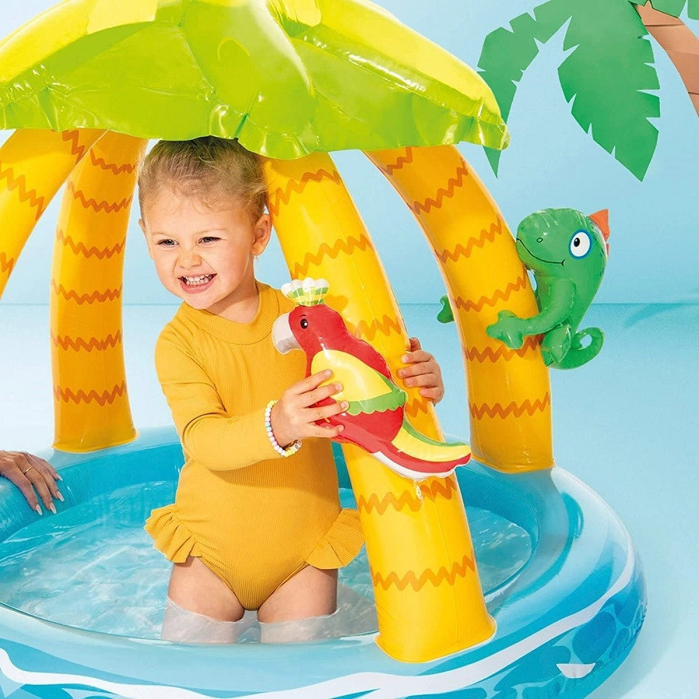 Trade Shop - Piscina Gonfiabile Baby Pool Palma 102x86 Cm 45 Lt Bambini 1-3 Anni Estate 58417 -