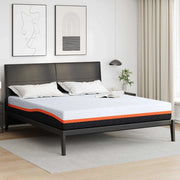 vidaXL Materasso Bianco e Grigio 200 x 200 cm Schiuma